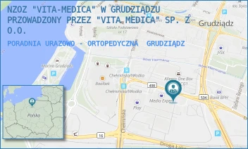 PORADNIA URAZOWO - ORTOPEDYCZNA - NZOZ "VITA-MEDICA" W GRUDZIĄDZU PRZOWADZONY PRZEZ "VITA MEDICA" SP. Z O.O. - WŁODKA 16-18,  GRUDZIĄDZ