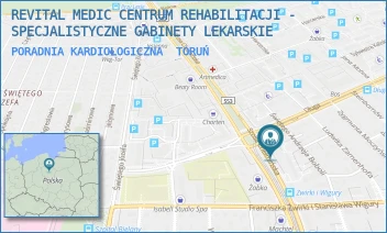PORADNIA KARDIOLOGICZNA - REVITAL MEDIC CENTRUM REHABILITACJI - SPECJALISTYCZNE GABINETY LEKARSKIE - SZOSA CHEŁMIŃSKA 146B,  TORUŃ