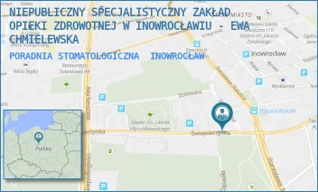 PORADNIA STOMATOLOGICZNA - NIEPUBLICZNY SPECJALISTYCZNY ZAKŁAD OPIEKI ZDROWOTNEJ W INOWROCŁAWIU - EWA CHMIELEWSKA - ŚWIĘTOKRZYSKA 28,  INOWROCŁAW