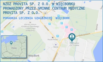 PORADNIA LECZENIA UZALEŻNIEŃ - NZOZ PROVITA SP. Z O.O. W WIĘCBORKU PROWADZONY PRZEZ GMINNE CENTRUM MEDYCZNE PROVITA SP. Z O.O. - POWSTAŃCÓW WIELKOPOLSKICH 2A,  WIĘCBORK