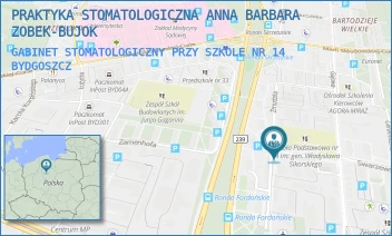 GABINET STOMATOLOGICZNY PRZY SZKOLE NR 14 - PRAKTYKA STOMATOLOGICZNA ANNA BARBARA ZOBEK-BUJOK - ŻMUDZKA 12,  BYDGOSZCZ