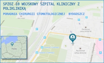 PORADNIA CHIRURGII STOMATOLOGICZNEJ - SPZOZ 10 WOJSKOWY SZPITAL KLINICZNY Z POLIKLINIKĄ - POWSTAŃCÓW WARSZAWY 5,  BYDGOSZCZ