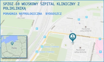 PORADNIA NEFROLOGICZNA - SPZOZ 10 WOJSKOWY SZPITAL KLINICZNY Z POLIKLINIKĄ - POWSTAŃCÓW WARSZAWY 5,  BYDGOSZCZ