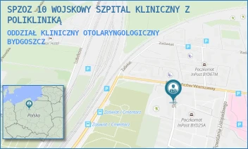 ODDZIAŁ KLINICZNY OTOLARYNGOLOGICZNY - SPZOZ 10 WOJSKOWY SZPITAL KLINICZNY Z POLIKLINIKĄ - POWSTAŃCÓW WARSZAWY 5,  BYDGOSZCZ