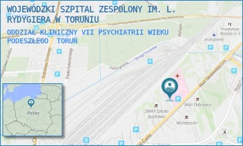 ODDZIAŁ KLINICZNY VII PSYCHIATRII WIEKU PODESZŁEGO - WOJEWÓDZKI SZPITAL ZESPOLONY IM. L. RYDYGIERA W TORUNIU - M. SKŁODOWSKIEJ - CURIE 27/29/(1),  TORUŃ