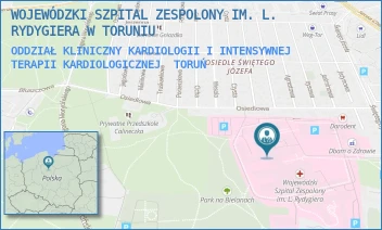 ODDZIAŁ KLINICZNY KARDIOLOGII I INTENSYWNEJ TERAPII KARDIOLOGICZNEJ - WOJEWÓDZKI SZPITAL ZESPOLONY IM. L. RYDYGIERA W TORUNIU - ŚW. JÓZEFA 53-59,  TORUŃ