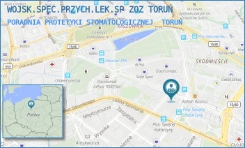 PORADNIA PROTETYKI STOMATOLOGICZNEJ - WOJSK.SPEC.PRZYCH.LEK.SP ZOZ TORUŃ - GEN. JANA HENRYKA DĄBROWSKIEGO 1,  TORUŃ