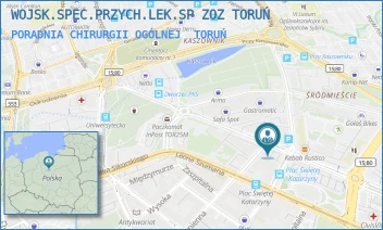 PORADNIA CHIRURGII OGÓLNEJ - WOJSK.SPEC.PRZYCH.LEK.SP ZOZ TORUŃ - GEN. JANA HENRYKA DĄBROWSKIEGO 1,  TORUŃ