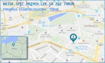 PORADNIA DIABETOLOGICZNA - WOJSK.SPEC.PRZYCH.LEK.SP ZOZ TORUŃ - GEN. JANA HENRYKA DĄBROWSKIEGO 1,  TORUŃ