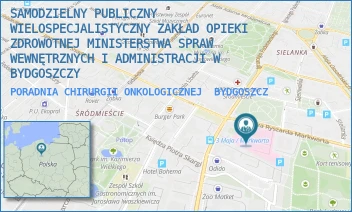 PORADNIA CHIRURGII ONKOLOGICZNEJ - SAMODZIELNY PUBLICZNY WIELOSPECJALISTYCZNY ZAKŁAD OPIEKI ZDROWOTNEJ MINISTERSTWA SPRAW WEWNĘTRZNYCH I ADMINISTRACJI W BYDGOSZCZY - MARKWARTA 4-6,  BYDGOSZCZ