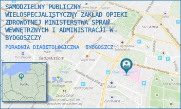 PORADNIA DIABETOLOGICZNA - SAMODZIELNY PUBLICZNY WIELOSPECJALISTYCZNY ZAKŁAD OPIEKI ZDROWOTNEJ MINISTERSTWA SPRAW WEWNĘTRZNYCH I ADMINISTRACJI W BYDGOSZCZY - MARKWARTA 4-6,  BYDGOSZCZ