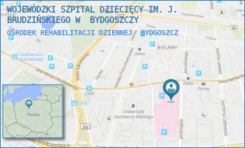 OŚRODEK REHABILITACJI DZIENNEJ - WOJEWÓDZKI SZPITAL DZIECIĘCY IM. J. BRUDZIŃSKIEGO W  BYDGOSZCZY - CHODKIEWICZA 44,  BYDGOSZCZ