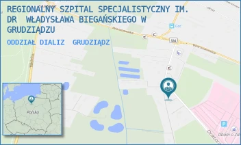ODDZIAŁ DIALIZ - REGIONALNY SZPITAL SPECJALISTYCZNY IM. DR  WŁADYSŁAWA BIEGAŃSKIEGO W GRUDZIĄDZU - RYDYGIERA 15/17,  GRUDZIĄDZ