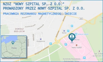 PRACOWNIA REZONANSU MAGNETYCZNEGO - NOWY SZPITAL SPÓŁKA Z OGRANICZONĄ ODPOWIEDZIALNOŚCIĄ - WOJSKA POLSKIEGO 126,  ŚWIECIE