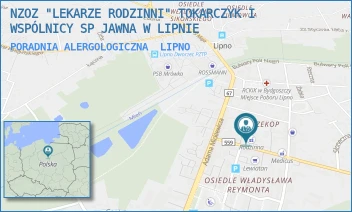 PORADNIA ALERGOLOGICZNA - NZOZ "LEKARZE RODZINNI" TOKARCZYK I WSPÓLNICY SP JAWNA W LIPNIE - KOŚCIUSZKI 5,  LIPNO