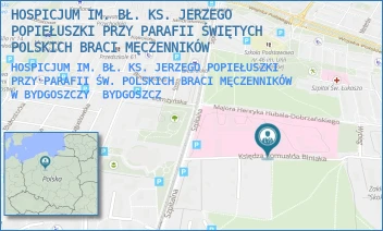 HOSPICJUM IM. BŁ. KS. JERZEGO POPIEŁUSZKI PRZY PARAFII ŚW. POLSKICH BRACI MĘCZENNIKÓW W BYDGOSZCZY - HOSPICJUM IM. BŁ. KS. JERZEGO POPIEŁUSZKI PRZY PARAFII ŚWIĘTYCH POLSKICH BRACI MĘCZENNIKÓW - KS. PRAŁATA ROMUALDA BINIAKA 3,  BYDGOSZCZ