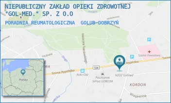 PORADNIA REUMATOLOGICZNA - NIEPUBLICZNY ZAKŁAD OPIEKI ZDROWOTNEJ "GOL-MED." SP. Z O.O - SZOSA RYPIŃSKA 30/C,  GOLUB-DOBRZYŃ