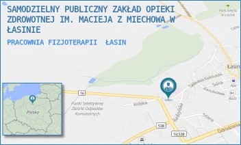 PRACOWNIA FIZJOTERAPII - SAMODZIELNY PUBLICZNY ZAKŁAD OPIEKI ZDROWOTNEJ IM. MACIEJA Z MIECHOWA W ŁASINIE - GRUDZIĄDZKA 2,  ŁASIN