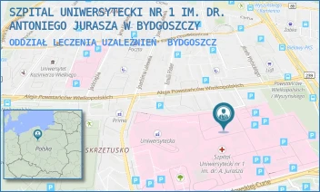 ODDZIAŁ LECZENIA UZALEŻNIEŃ - SZPITAL UNIWERSYTECKI NR 1 IM. DR. ANTONIEGO JURASZA W BYDGOSZCZY - MARII SKŁODOWSKIEJ-CURIE 9,  BYDGOSZCZ