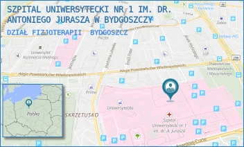 DZIAŁ FIZJOTERAPII - SZPITAL UNIWERSYTECKI NR 1 IM. DR. ANTONIEGO JURASZA W BYDGOSZCZY - MARII SKŁODOWSKIEJ-CURIE 9,  BYDGOSZCZ