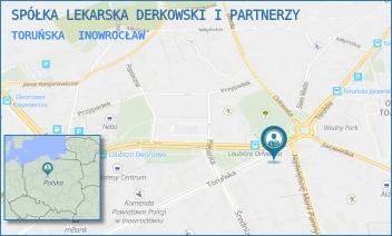 TORUŃSKA - SPÓŁKA LEKARSKA DERKOWSKI I PARTNERZY - TORUŃSKA 42,  INOWROCŁAW