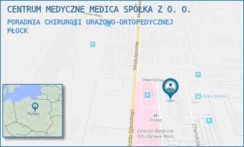PORADNIA CHIRURGII URAZOWO-ORTOPEDYCZNEJ - CENTRUM MEDYCZNE MEDICA SPÓŁKA Z O. O. - CHEMIKÓW 7,  PŁOCK