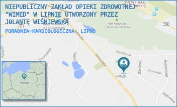 PORADNIA KARDIOLOGICZNA - NIEPUBLICZNY ZAKŁAD OPIEKI ZDROWOTNEJ "WIMED" W LIPNIE UTWORZONY PRZEZ JOLANTĘ WIŚNIEWSKĄ - DĘBOWA 21,  LIPNO