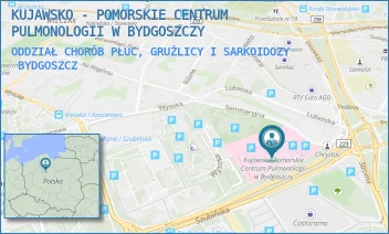 ODDZIAŁ CHORÓB PŁUC, GRUŹLICY I SARKOIDOZY - KUJAWSKO - POMORSKIE CENTRUM PULMONOLOGII W BYDGOSZCZY - SEMINARYJNA 1,  BYDGOSZCZ