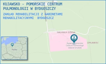 ZAKŁAD REHABILITACJI Z GABINETAMI REHABILITACYJNYMI - KUJAWSKO - POMORSKIE CENTRUM PULMONOLOGII W BYDGOSZCZY - MEYSNERA 9,  BYDGOSZCZ