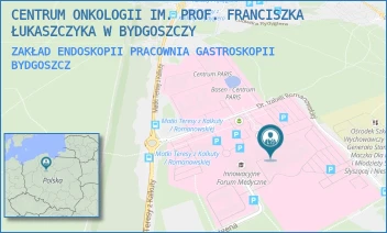 ZAKŁAD ENDOSKOPII PRACOWNIA GASTROSKOPII - CENTRUM ONKOLOGII IM. PROF. FRANCISZKA ŁUKASZCZYKA W BYDGOSZCZY - DR. I.ROMANOWSKIEJ 2,  BYDGOSZCZ
