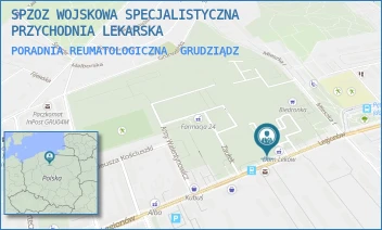 PORADNIA REUMATOLOGICZNA - WOJSKOWA SPECJALISTYCZNA PRZYCHODNIA LEKARSKA SAMODZIELNY PUBLICZNY ZAKŁAD OPIEKI ZDROWOTNEJ W GRUDZIĄDZU - LEGIONÓW 57,  GRUDZIĄDZ