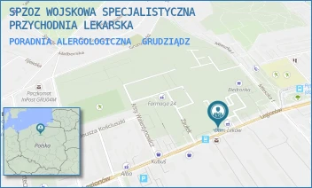 PORADNIA ALERGOLOGICZNA - WOJSKOWA SPECJALISTYCZNA PRZYCHODNIA LEKARSKA SAMODZIELNY PUBLICZNY ZAKŁAD OPIEKI ZDROWOTNEJ W GRUDZIĄDZU - LEGIONÓW 57,  GRUDZIĄDZ