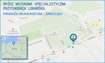PORADNIA NEUROLOGICZNA - WOJSKOWA SPECJALISTYCZNA PRZYCHODNIA LEKARSKA SAMODZIELNY PUBLICZNY ZAKŁAD OPIEKI ZDROWOTNEJ W GRUDZIĄDZU - LEGIONÓW 57,  GRUDZIĄDZ