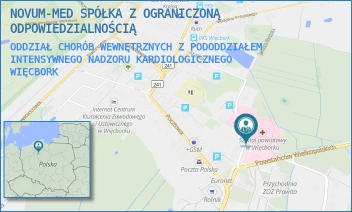 ODDZIAŁ CHORÓB WEWNĘTRZNYCH Z PODODDZIAŁEM INTENSYWNEGO NADZORU KARDIOLOGICZNEGO - NOVUM-MED SPÓŁKA Z OGRANICZONĄ ODPOWIEDZIALNOŚCIĄ - MICKIEWICZA 26,  WIĘCBORK
