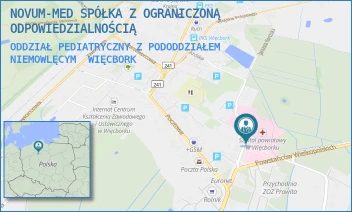 ODDZIAŁ PEDIATRYCZNY Z PODODDZIAŁEM NIEMOWLĘCYM - NOVUM-MED SPÓŁKA Z OGRANICZONĄ ODPOWIEDZIALNOŚCIĄ - MICKIEWICZA 26,  WIĘCBORK