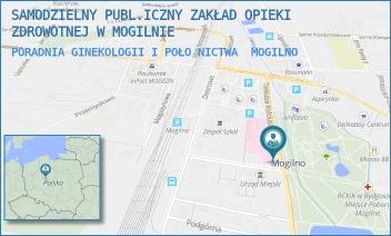 PORADNIA GINEKOLOGII I POŁONICTWA - SAMODZIELNY PUBL.ICZNY ZAKŁAD OPIEKI ZDROWOTNEJ W MOGILNIE - KOŚCIUSZKI 10,  MOGILNO