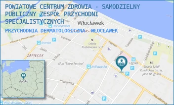 PRZYCHODNIA DERMATOLOGICZNA - POWIATOWE CENTRUM ZDROWIA - SAMODZIELNY PUBLICZNY ZESPÓŁ PRZYCHODNI SPECJALISTYCZNYCH - STODÓLNA 70,  WŁOCŁAWEK