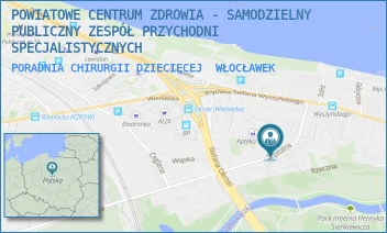 PORADNIA CHIRURGII DZIECIĘCEJ - POWIATOWE CENTRUM ZDROWIA - SAMODZIELNY PUBLICZNY ZESPÓŁ PRZYCHODNI SPECJALISTYCZNYCH - SZPITALNA 6A,  WŁOCŁAWEK