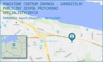PORADNIA "K" - POWIATOWE CENTRUM ZDROWIA - SAMODZIELNY PUBLICZNY ZESPÓŁ PRZYCHODNI SPECJALISTYCZNYCH - WYSZYŃSKIEGO 21,  WŁOCŁAWEK