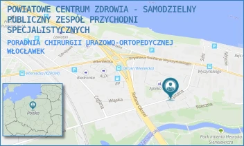 PORADNIA CHIRURGII URAZOWO-ORTOPEDYCZNEJ - POWIATOWE CENTRUM ZDROWIA - SAMODZIELNY PUBLICZNY ZESPÓŁ PRZYCHODNI SPECJALISTYCZNYCH - SZPITALNA 6A,  WŁOCŁAWEK