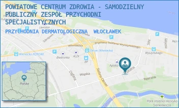 PRZYCHODNIA DERMATOLOGICZNA - POWIATOWE CENTRUM ZDROWIA - SAMODZIELNY PUBLICZNY ZESPÓŁ PRZYCHODNI SPECJALISTYCZNYCH - SZPITALNA 6A,  WŁOCŁAWEK