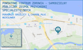 PORADNIA GRUŹLICY I CHORÓB PŁUC - POWIATOWE CENTRUM ZDROWIA - SAMODZIELNY PUBLICZNY ZESPÓŁ PRZYCHODNI SPECJALISTYCZNYCH - SZPITALNA 6A,  WŁOCŁAWEK