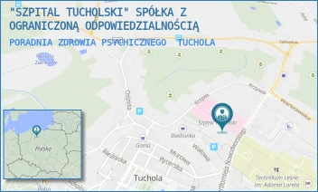 PORADNIA ZDROWIA PSYCHICZNEGO - "SZPITAL TUCHOLSKI" SPÓŁKA Z OGRANICZONĄ ODPOWIEDZIALNOŚCIĄ - NOWODWORSKIEGO 14-18,  TUCHOLA