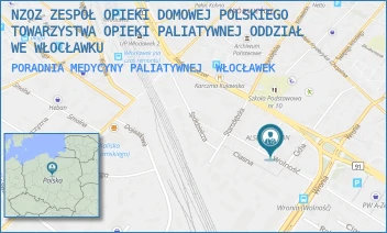 PORADNIA MEDYCYNY PALIATYWNEJ - NZOZ ZESPÓŁ OPIEKI DOMOWEJ POLSKIEGO TOWARZYSTWA OPIEKI PALIATYWNEJ ODDZIAŁ WE WŁOCŁAWKU - WOLNOŚĆ 44,  WŁOCŁAWEK