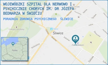 PORADNIA ZDROWIA PSYCHICZNEGO - WOJEWÓDZKI SZPITAL ZDROWIA PSYCHICZNEGO IM. DR. JÓZEFA BEDNARZA W ŚWIECIU - SZKOLNA 7,  ŚLIWICE
