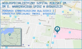 PORADNIA STOMATOLOGICZNA DLA DZIECI I DOROSŁYCH SPECJALNEJ TROSKI - SZPITAL KLINICZNY IM. DR. E. WARMIŃSKIEGO POLITECHNIKI BYDGOSKIEJ- SPZOZ W BYDGOSZCZY - SZPITALNA 19,  BYDGOSZCZ