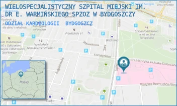 ODZIAŁ KARDIOLOGII - SZPITAL KLINICZNY IM. DR. E. WARMIŃSKIEGO POLITECHNIKI BYDGOSKIEJ- SPZOZ W BYDGOSZCZY - SZPITALNA 19,  BYDGOSZCZ
