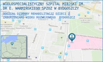 ODDZIAŁ DZIENNY REHABILITACJI DZIECI Z ZABURZENIAMI WIEKU ROZWOJOWEGO - SZPITAL KLINICZNY IM. DR. E. WARMIŃSKIEGO POLITECHNIKI BYDGOSKIEJ- SPZOZ W BYDGOSZCZY - SZPITALNA 19,  BYDGOSZCZ