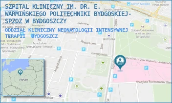 ODDZIAŁ KLINICZNY NEONATOLOGII INTENSYWNEJ TERAPII - SZPITAL KLINICZNY IM. DR. E. WARMIŃSKIEGO POLITECHNIKI BYDGOSKIEJ- SPZOZ W BYDGOSZCZY - SZPITALNA 19,  BYDGOSZCZ