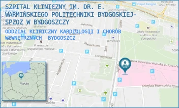 ODDZIAŁ KLINICZNY KARDIOLOGII I CHORÓB WEWNĘTRZNYCH - SZPITAL KLINICZNY IM. DR. E. WARMIŃSKIEGO POLITECHNIKI BYDGOSKIEJ- SPZOZ W BYDGOSZCZY - SZPITALNA 19,  BYDGOSZCZ